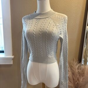 Sol Angeles Cream Cable Knit Sweater